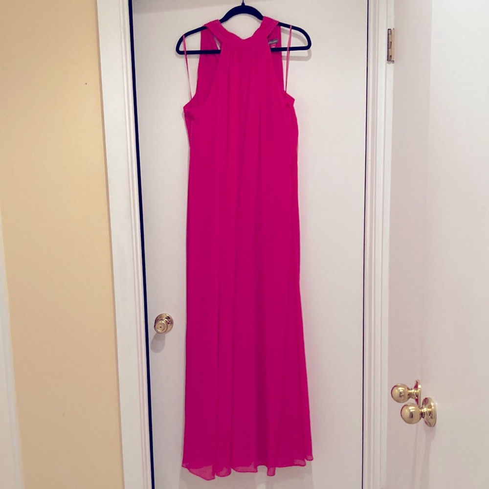 NWT VINCE CAMUTO PINK JUMPSUIT WIDE LEG SIZE LARGE